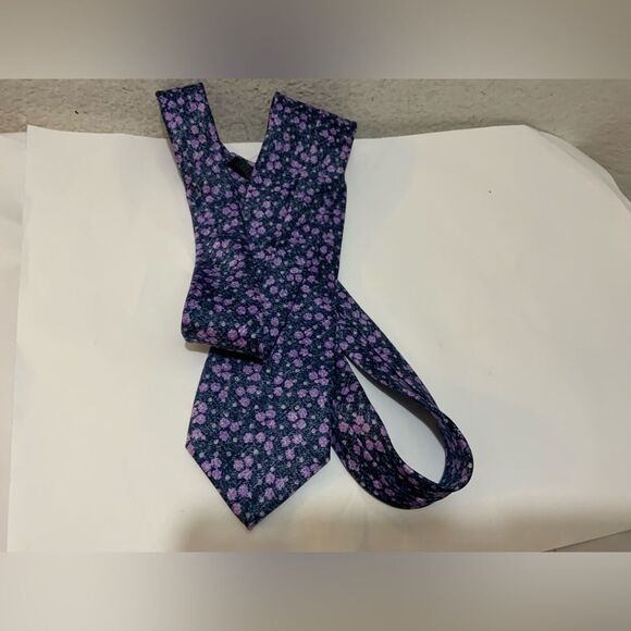 Pierre Cardin Purple Blue Hand Men’s Neck Tie - Picture 1 of 4